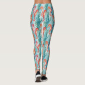 Leggings Cheval de mer avec bulles et algues Plante vie (Dos)