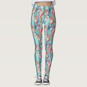 Leggings Cheval de mer avec bulles et algues Plante vie (Devant)