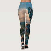 Leggings Cheval et femme par eau (Dos)