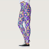 Leggings Chevauchement de Pois en rose et bleu vert BG (Gauche)