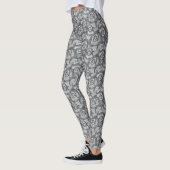 Leggings Chevauchement du Motif Abstrait Spirales (Gauche)
