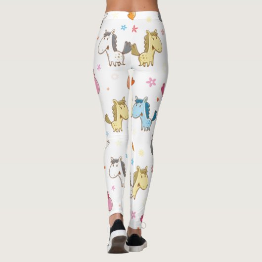 Leggings Chevaux Cartoon mignons (Dos)