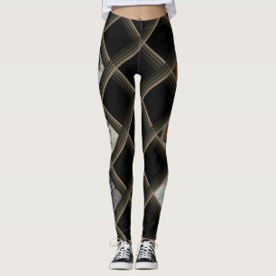 Leggings Chevaux de coeurs de plaid de lavabo de sable
