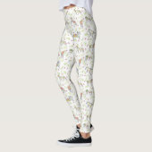 Leggings Chevaux équestres Fleurs sauvages d'aquarelle flor (Gauche)