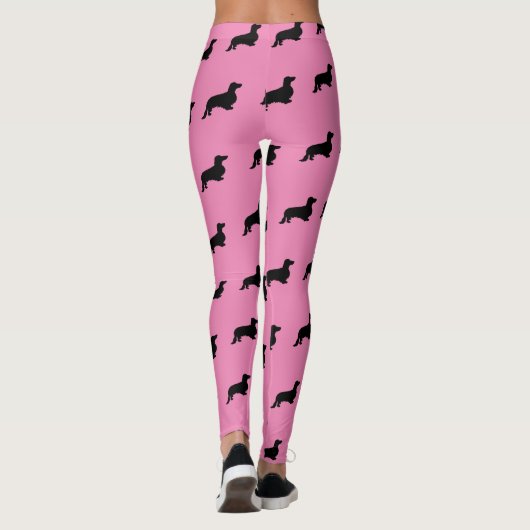 Leggings Cheveux longs Dachshund - Silhouette 1 (Dos)