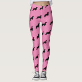 Leggings Cheveux longs Dachshund - Silhouette 1 (Devant)