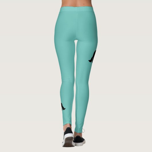 Leggings Cheveux longs Dachshund - Silhouette 1 (Dos)