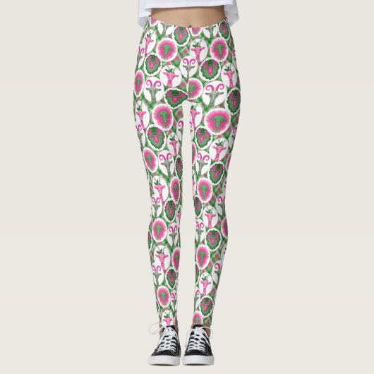 Leggings Chèvres Hipster | par TotallyGoatally™ (Devant)