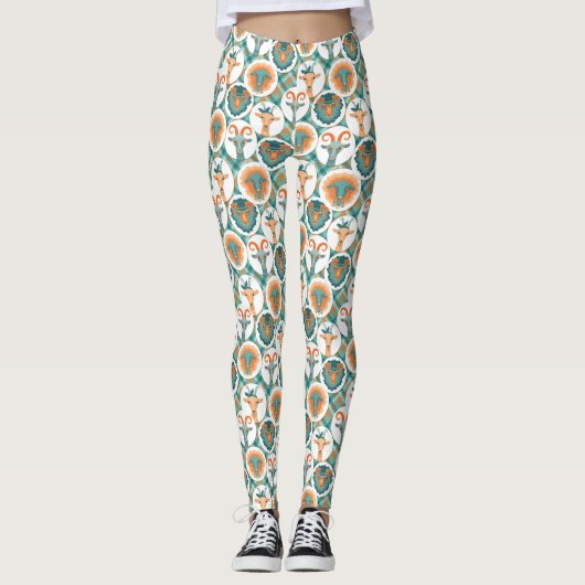 Leggings Chèvres Hipster | par TotallyGoatally™ (Devant)