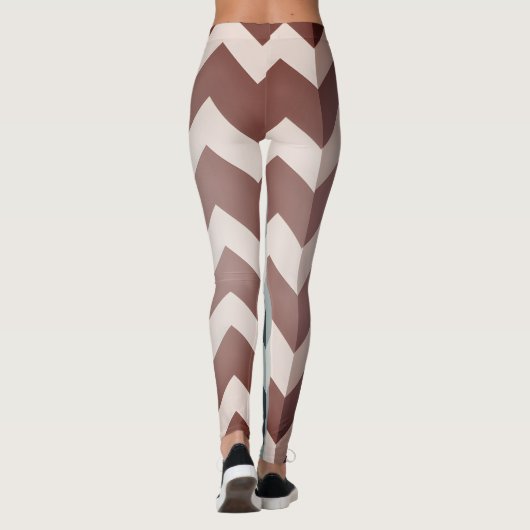 Leggings chevron abstrait surdimensionné géométrique à deux (Dos)