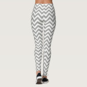 Leggings Chevron blanc gris (Dos)