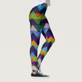 Leggings Chevron Coloré Cuir Moderne #5 (Droite)