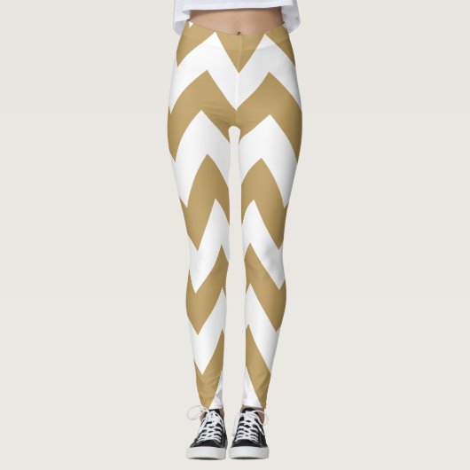 Leggings Chevron inversés neutres (Devant)