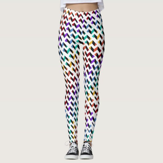 Leggings Chevron multicolore (Devant)