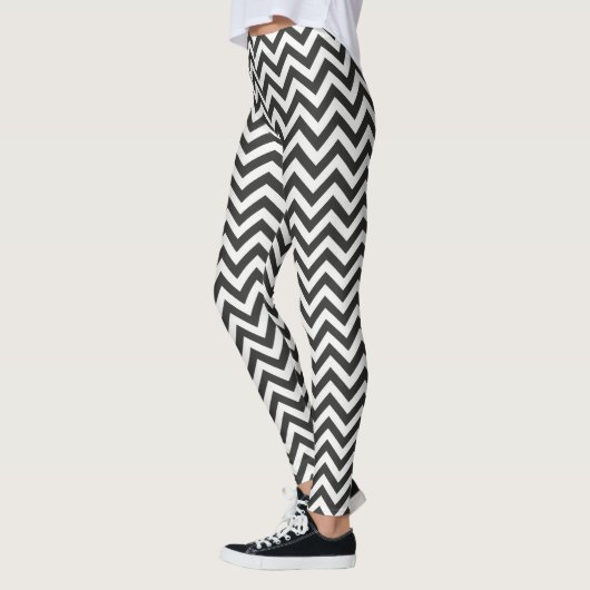 Leggings Chevron noir blanc (Gauche)
