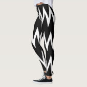 Leggings Chevron noir et blanc (Gauche)