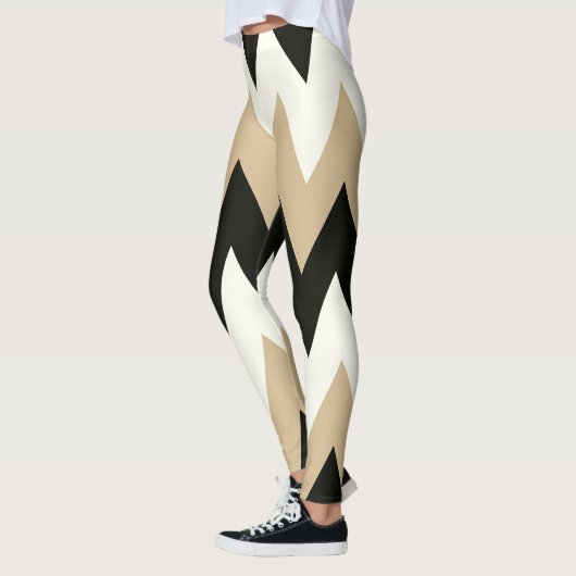 Leggings Chevron noir et blanc (Gauche)