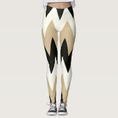Leggings Chevron noir et blanc (Devant)