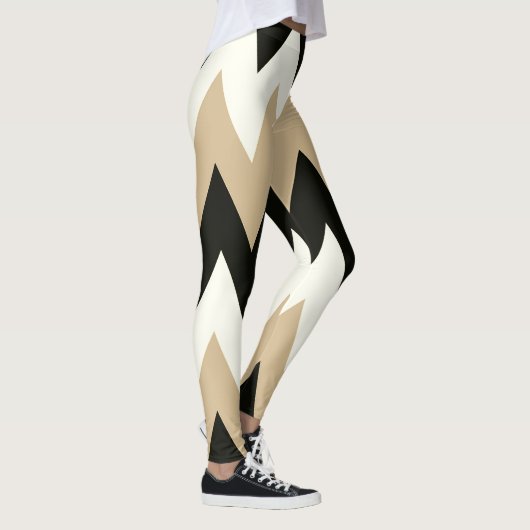 Leggings Chevron noir et blanc (Droite)