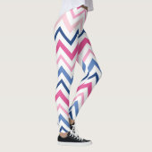 Leggings Chevron rose et bleu (Droite)