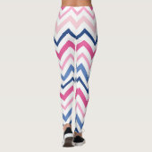 Leggings Chevron rose et bleu (Dos)