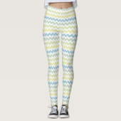 Leggings Chevron Stripes aux couleurs pastel (Devant)