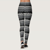 Leggings Chevron Stripes sur gris foncé (Dos)
