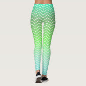 Leggings Chevron vert bicolore (Dos)
