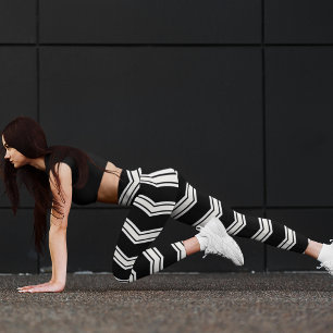 Leggings Chevrons Bleus Et Blancs