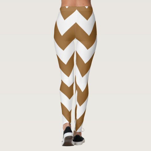 Leggings Chevrons Brown neutres au sucre (Dos)