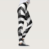 Leggings chevrons chic et moderne noir/blanc (Droite)