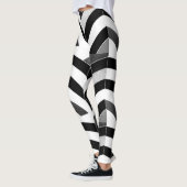 Leggings chevrons chic et moderne noir/blanc (Gauche)