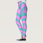 Leggings chevrons chic rose/vert moderne (Gauche)