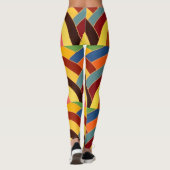 Leggings chevrons contemporains multicolores modernes (Dos)