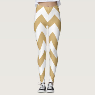 Leggings Chevrons de neutre de mastic