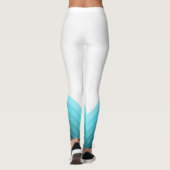 Leggings Chevrons modernes Ice Blue Ombre (Dos)