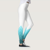Leggings Chevrons modernes Ice Blue Ombre (Droite)