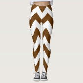 Leggings Chevrons neutres de muscade (Devant)