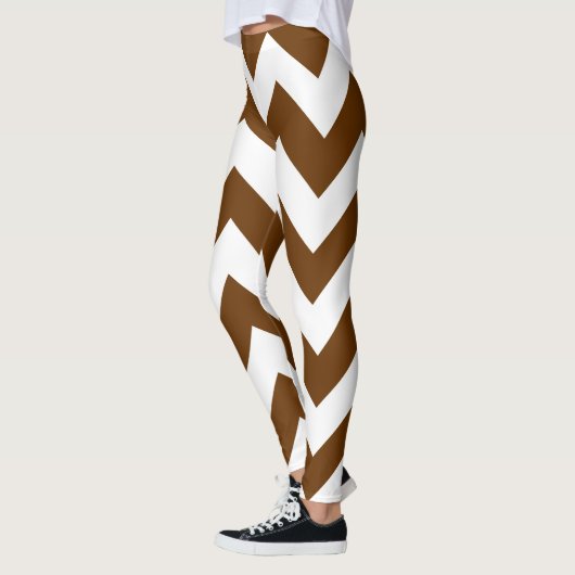 Leggings Chevrons neutres de muscade (Gauche)