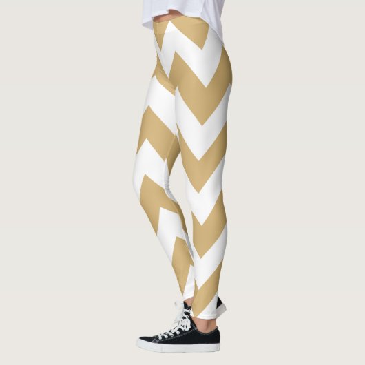 Leggings Chevrons neutres putty (Gauche)
