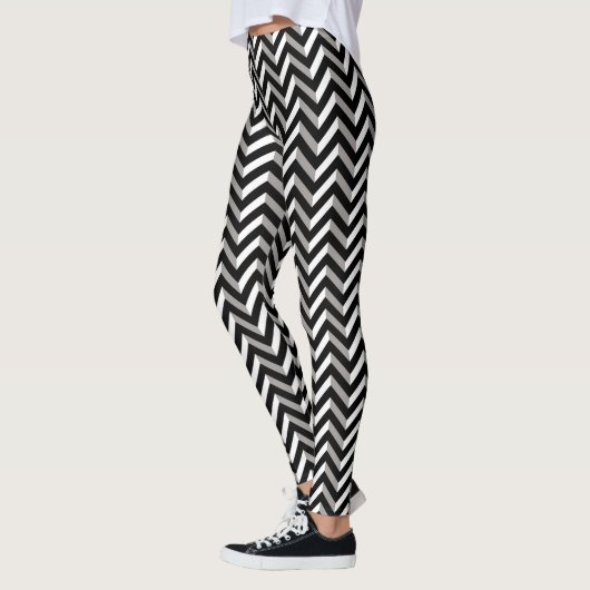 Leggings Chevrons noirs et blancs (Gauche)