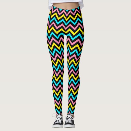 Leggings Chevrons Vibrant (Devant)