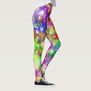 Leggings Chic Artsy Rainbow Bokeh Workout