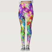 Leggings Chic Artsy Rainbow Bokeh Workout (Devant)