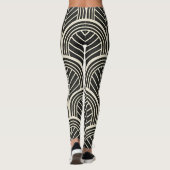 Leggings Chic Black and White Geometric Seamless Pattern (Dos)