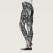 Leggings Chic Black White Grunge Pattern (Links)