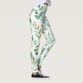 Leggings Chic Botanique Vert Rustique Motif (Droite)