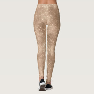 Leggings Chic Champagne Gold Sparkle Glitz Noël