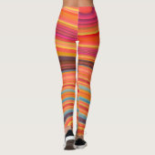 Leggings Chic coloré Abstrait Orang Jaune (Dos)