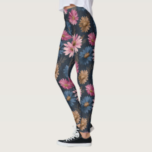 Leggings Chic Daisy Sparkle Gym Maternité